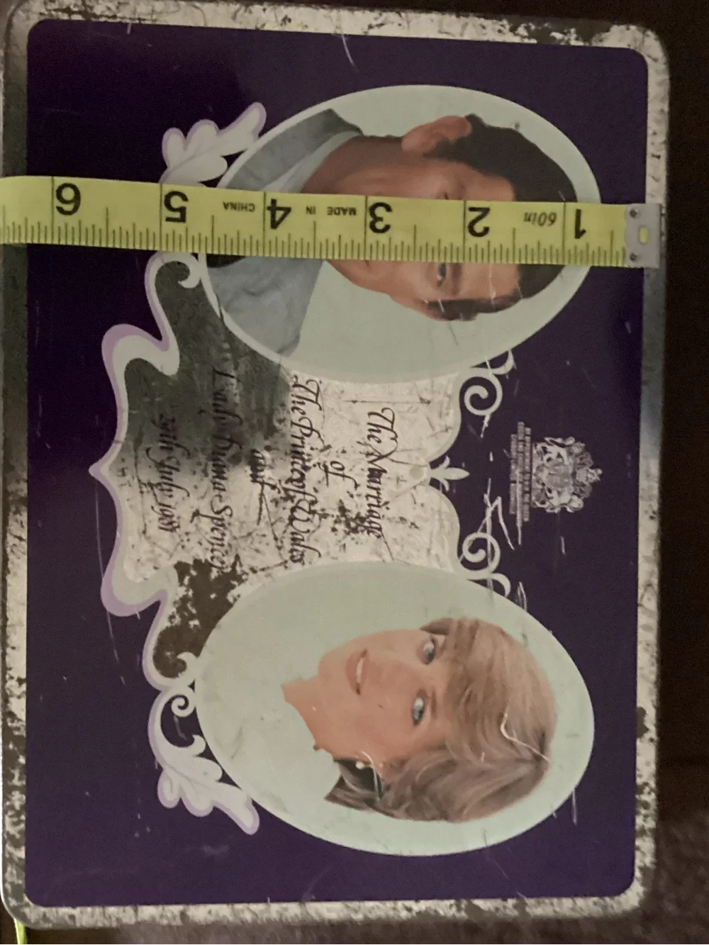 Prince Charles Lady Diana Spencer  Wedding Cadbury Chocolates Tin EMPTY 1981